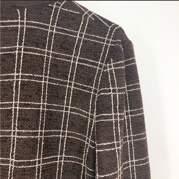 St. John Brown and Tan Square Button Down Cardigan - Picture 5 of 11